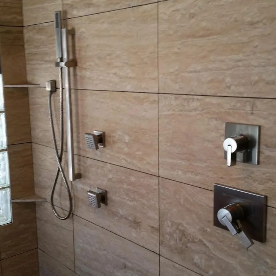 Shower fixture installation for Water Heater Replacement in Brock Hall